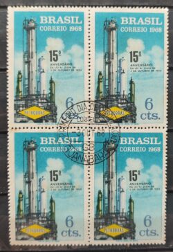 C 610 Selo Aniversario da Petrobras Energia 1968 Quadra CPD Guanabara