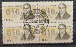 C 616 Selo Bicentenario Pintor Jean Baptiste Debret Arte Personalidade 1968 Quadra CPD Guanabara