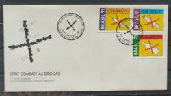 Envelope FDC 530 1991 Combate as Drogas Cigarro Alcool Saude CBC DF