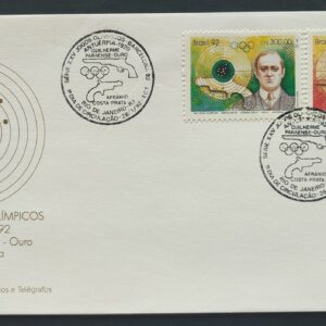 Envelope FDC 554 1992 Olimpiadas Barcelona Espanha Tiro CBC RJ