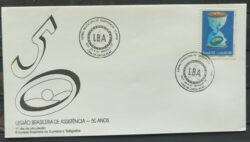 Envelope FDC 575 1992 Legiao Brasileira de Assistencia Economia Militar Previdencia CBC DF