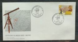 Envelope FDC 578 1992 Centenario Missao Cruls Mapa CBC DF 01