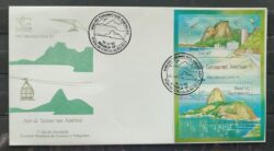 Envelope FDC 580 1992 Turismo Pedra da Gavea Rio de Janeiro CBC RJ