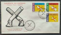 Envelope PVT FIL 008 1991 Combate as Drogas Cigarro Alcool Saude CBC DF