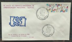 Envelope PVT FIL 019 1992 SENAI Computador Microscopio Educacao CBC RJ