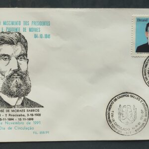 Envelope PVT FIL 25B 1991 Presidente Prudente de Moraes CBC SP