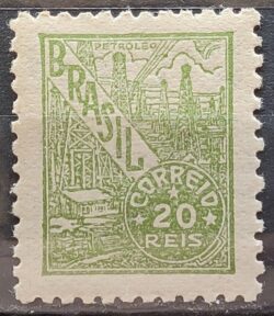 Selo Regular Cod RHM 386C Netinha Petroleo Energia 20 Reis Filigrana O 1942 2