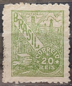 Selo Regular Cod RHM 386C Netinha Petroleo Energia 20 Reis Filigrana O 1942 3