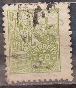 Selo Regular Cod RHM 386C Netinha Petroleo Energia 20 Reis Filigrana O 1942 Circulado 5