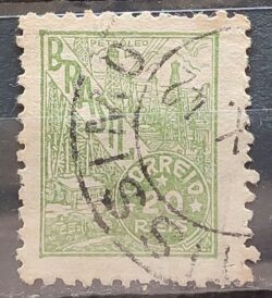 Selo Regular Cod RHM 386C Netinha Petroleo Energia 20 Reis Filigrana O 1942 Circulado 6