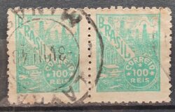 Selo Regular Cod RHM 388 Netinha Petroleo Energia 100 Reis Filigrana O 1942 Circulado 2