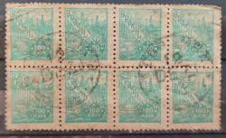 Selo Regular Cod RHM 388 Netinha Petroleo Energia 100 Reis Filigrana O 1942 Circulado 8 Octilha