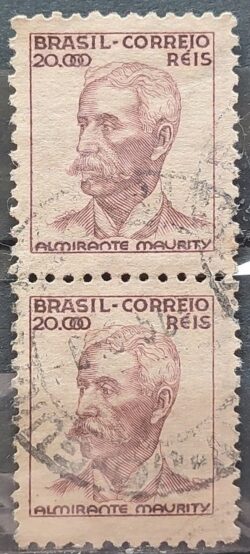 Selo Regular Cod RHM 397 Netinha Almirante Maurity Militar 20000 Reis Filigrana O 1942 Circulado 1