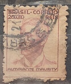 Selo Regular Cod RHM 397 Netinha Almirante Maurity Militar 20000 Reis Filigrana O 1942 Circulado 11