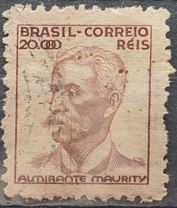 Selo Regular Cod RHM 397 Netinha Almirante Maurity Militar 20000 Reis Filigrana O 1942 Circulado 12
