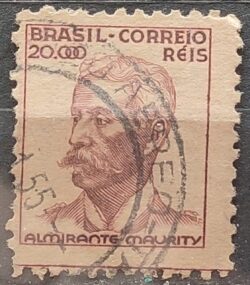 Selo Regular Cod RHM 397 Netinha Almirante Maurity Militar 20000 Reis Filigrana O 1942 Circulado 13