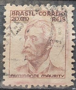 Selo Regular Cod RHM 397 Netinha Almirante Maurity Militar 20000 Reis Filigrana O 1942 Circulado 16