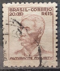 Selo Regular Cod RHM 397 Netinha Almirante Maurity Militar 20000 Reis Filigrana O 1942 Circulado 19