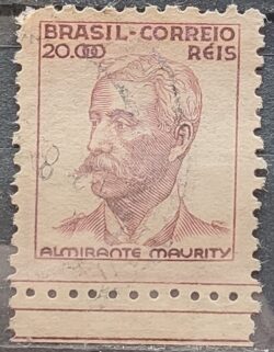 Selo Regular Cod RHM 397 Netinha Almirante Maurity Militar 20000 Reis Filigrana O 1942 Circulado 20