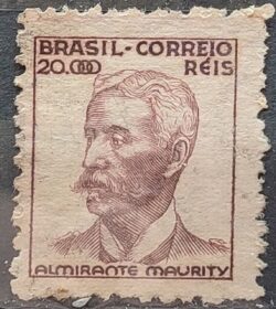 Selo Regular Cod RHM 397 Netinha Almirante Maurity Militar 20000 Reis Filigrana O 1942 Circulado 4