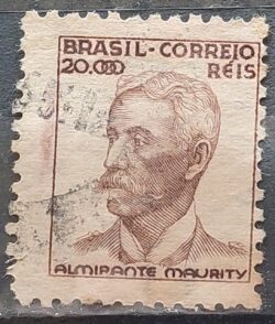 Selo Regular Cod RHM 397 Netinha Almirante Maurity Militar 20000 Reis Filigrana O 1942 Circulado 5