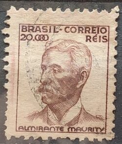 Selo Regular Cod RHM 397 Netinha Almirante Maurity Militar 20000 Reis Filigrana O 1942 Circulado 8