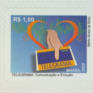 Selo Regular Cod RHM 847 Servico Postal Telegrama Coracao 2009