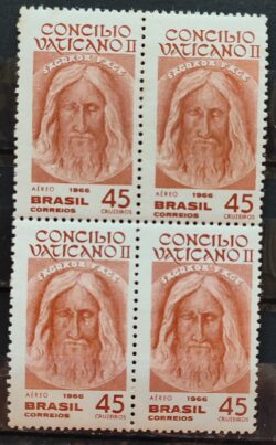 A 108 Selo Aereo Concilio Ecumenico Vaticano Religiao 1966 Quadra