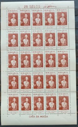 A 110 Selo Aereo Centenario do Pintor Eliseu Visconti 1966 Folha