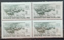 C 549 Selo Centenario da Batalha de Tuiuti Cavalo Militar 1966 Quadra
