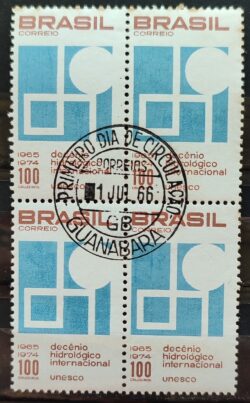 C 550 Selo Decenio Hidrologico Internacional Agua Unesco 1966 Quadra CPD GB