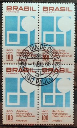 C 550 Selo Decenio Hidrologico Internacional Agua Unesco 1966 Quadra CPD SP 2