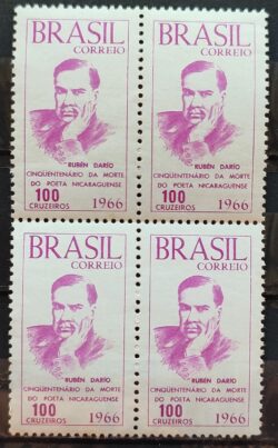 C 554 Selo Poeta Rubem Dario Nicaragua Literatura 1966 Quadra