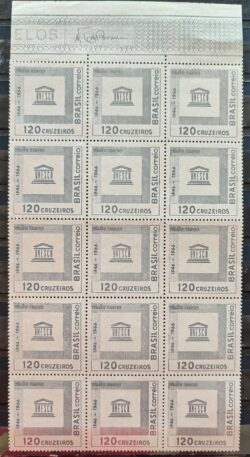 C 557 Selo 20 Anos da Unesco Onu 1966 15 Unidades