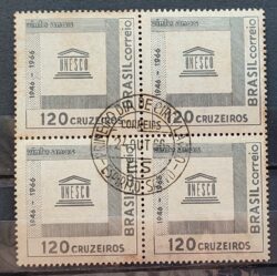 C 557 Selo 20 Anos da Unesco Onu 1966 Quadra CPD ES