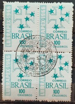 C 560 Selo Exposicao Lubrapex 1966 Quadra CBC GB 2