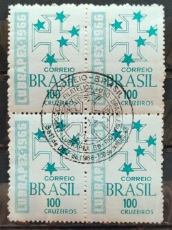 C 560 Selo Exposicao Lubrapex 1966 Quadra CBC GB 3