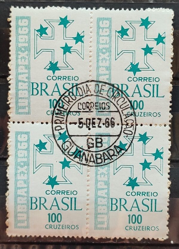 C 560 Selo Exposicao Lubrapex 1966 Quadra CPD GB 2