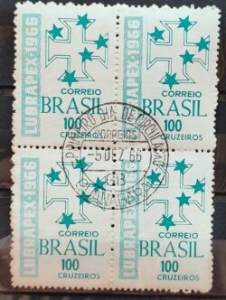 C 560 Selo Exposicao Lubrapex 1966 Quadra CPD GB