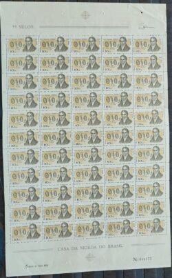 C 616 Selo Bicentenario Pintor Jean Baptiste Debret Arte Personalidade 1968 Folha 2