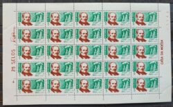 C 631 Selo Centenario da Desencarnacao de Allan Kardec Espiritismo 1969 Folha