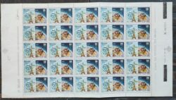 C 651 Selo Homem na Lua Santos Dumont Balao Franca Torre Eiffel Espaco 1969 Folha