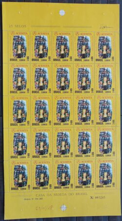 C 653 Selo Jubileu de Prata da Acesita Economia 1969 Folha 1