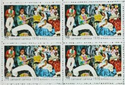 C 663 Selo Carnaval Carioca Festa Musica 1969 Quadra