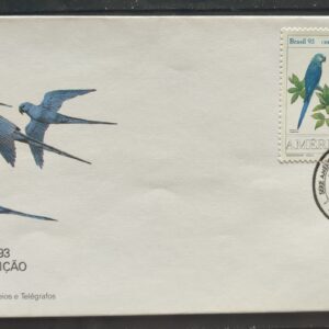 Envelope FDC 598 1993 Araras Brasileiras Fauna CBC DF 01
