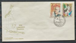 Envelope FDC 599 1993 Vinicius de Moraes Pixinguinha Musica Saxofone CBC RJ