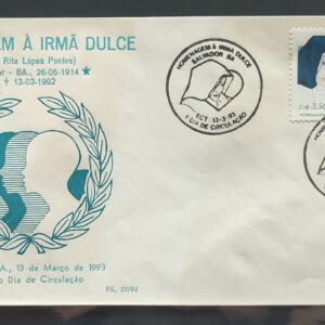 Envelope PVT FIL 001 1993 Irma Dulce Religiao CBC BA 01