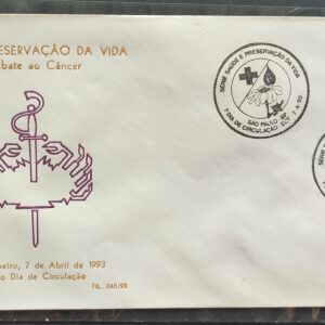 Envelope PVT FIL 04B 1993 Saude Combate ao Cancer CBC SP