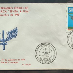 Envelope PVT FIL 24A 1993 Aviao de Caca Militar CBC RJ