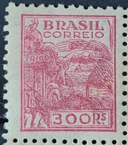 Selo Regular RHM 358 Netinha Trigo 300 Reis Filigrana P 1941